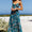 Women’s Teal Midi Evening Dress – Elegant Sleeveless Cocktail Party Dress