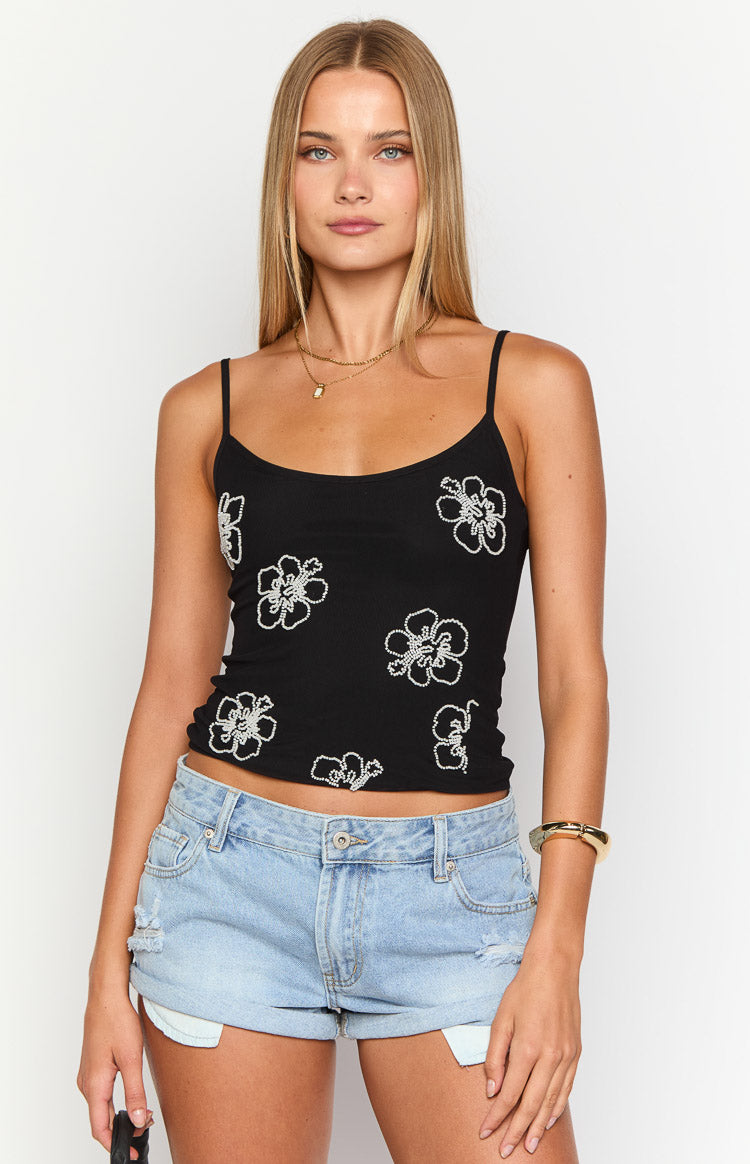 Styling Black Beaded Top