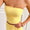Styling Yellow Strapless Crop Top