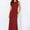 Women’s Wine Maxi Evening Dress – Elegant Sleeveless Formal Gown