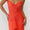 Women’s Orange Maxi Evening Dress – Elegant Sleeveless Formal Gown