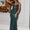 Women’s Green Sequin Maxi Evening Dress – Sparkly Elegant Formal Gown