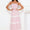 Women’s Pink Strapless Midi Evening Dress – Elegant Cocktail Party Dress